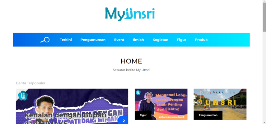 MyUnsri Website